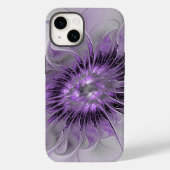 Lavender Flower Dream Modern Abstract Fractal Art Case-Mate iPhone Case (Achterkant)