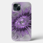 Lavender Flower Dream Modern Abstract Fractal Art Case-Mate iPhone Case (Achterkant)