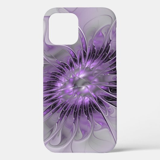 Lavender Flower Dream Modern Abstract Fractal Art Case-Mate iPhone Case (Achterkant)