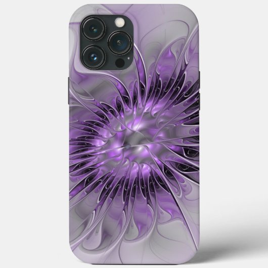 Lavender Flower Dream Modern Abstract Fractal Art Case-Mate iPhone Case (Achterkant)