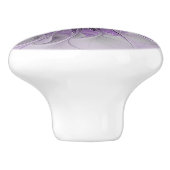 Lavender Flower Dream Modern Abstract Fractal Art Keramische Knop (Zijkant)