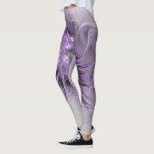Lavender Flower Dream Modern Abstract Fractal Art Leggings (Links)