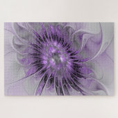 Lavender Flower Dream Modern Abstract Fractal Art Legpuzzel (Horizontaal)