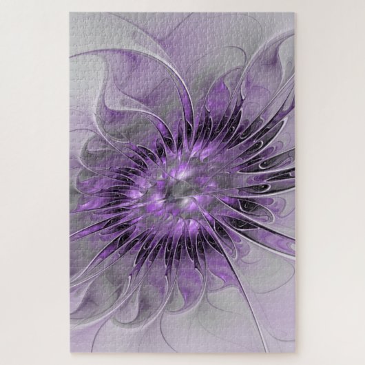 Lavender Flower Dream Modern Abstract Fractal Art Legpuzzel (Verticaal)