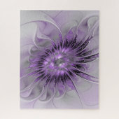 Lavender Flower Dream Modern Abstract Fractal Art Legpuzzel (Verticaal)