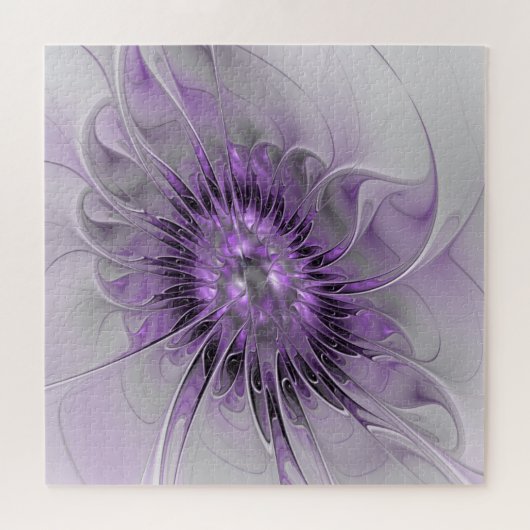 Lavender Flower Dream Modern Abstract Fractal Art Legpuzzel (Horizontaal)