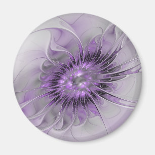 Lavender Flower Dream Modern Abstract Fractal Art Magneet