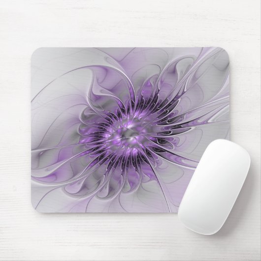 Lavender Flower Dream Modern Abstract Fractal Art Muismat (Met muis)