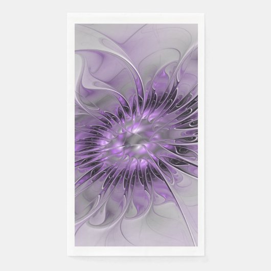 Lavender Flower Dream Modern Abstract Fractal Art Servet (Voorkant)