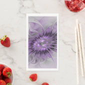 Lavender Flower Dream Modern Abstract Fractal Art Servet (Insitu)