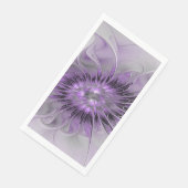 Lavender Flower Dream Modern Abstract Fractal Art Servet (Hoek)