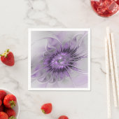 Lavender Flower Dream Modern Abstract Fractal Art Servet (Insitu)