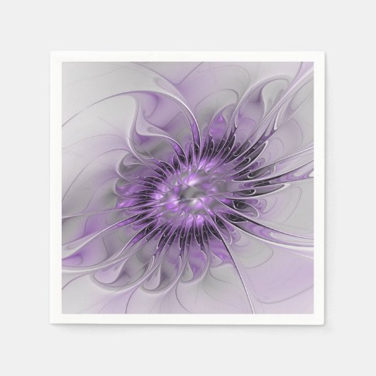 Lavender Flower Dream Modern Abstract Fractal Art Servet (Voorkant)
