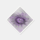 Lavender Flower Dream Modern Abstract Fractal Art Servet (Hoek)