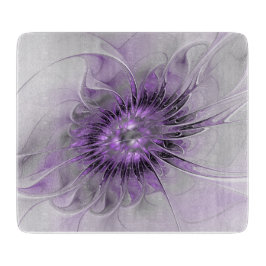 Lavender Flower Dream Modern Abstract Fractal Art Snijplank