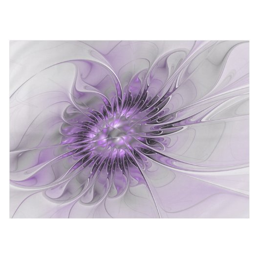 Lavender Flower Dream Modern Abstract Fractal Art Tafelkleed (Voorkant (Horizontaal))