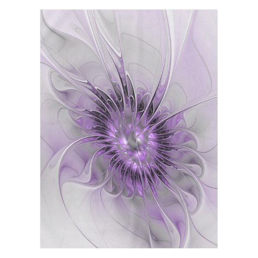 Lavender Flower Dream Modern Abstract Fractal Art Tafelkleed (Voorkant)