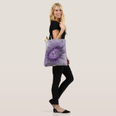 Lavender Flower Dream Modern Abstract Fractal Art Tote Bag (Op model)