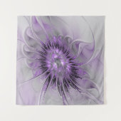 Lavender Flower Dream Modern Abstract Fractal Art Wandkleed (Voorkant (horizontaal))