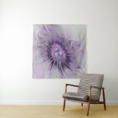 Lavender Flower Dream Modern Abstract Fractal Art Wandkleed (In Situ (horizontaal))