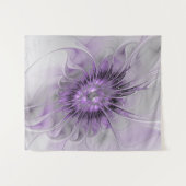 Lavender Flower Dream Modern Abstract Fractal Art Wandkleed (Voorkant (horizontaal))