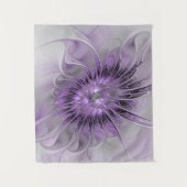 Lavender Flower Dream Modern Abstract Fractal Art Wandkleed (Voorkant)