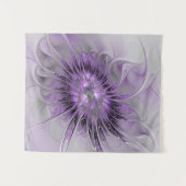 Lavender Flower Dream Modern Abstract Fractal Art Wandkleed (Voorkant (horizontaal))