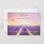 Lavender Flower Field Weddenschap RSVP-kaart Kaart (Voorkant)