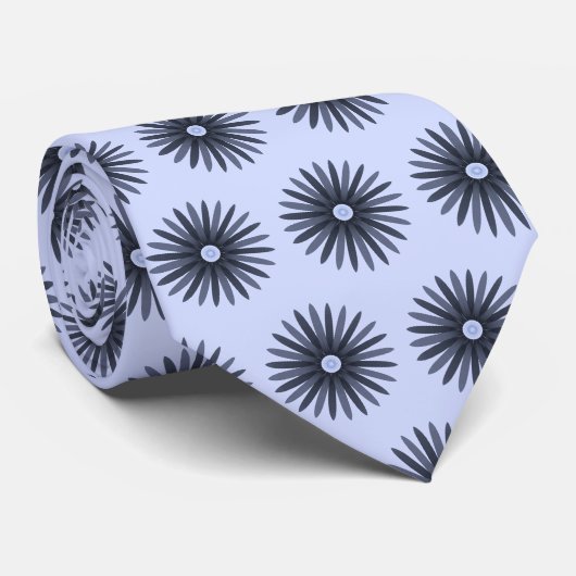 Lavender Flower Graphic Patroon Stropdas (Opgerold)