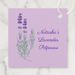 Lavender Flower Herbal Favor Kaart Bedankjes Labels