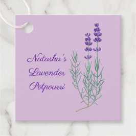 Lavender Flower Herbal Favor Kaart Bedankjes Labels