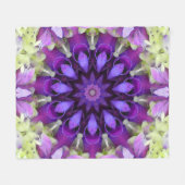Lavender Flower Mandala Fleece Blanket Deken (Voorkant (Horizontaal))
