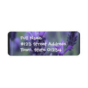 Lavender Flower Photo Return Label