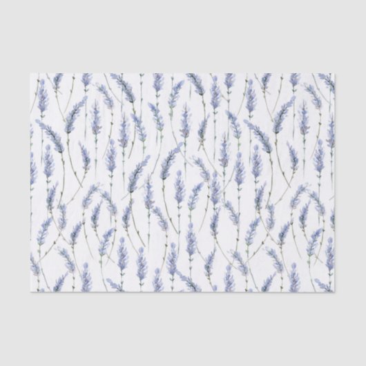 Lavender Flower Sprigs Rustic Floral Tissuepapier (Voorkant)