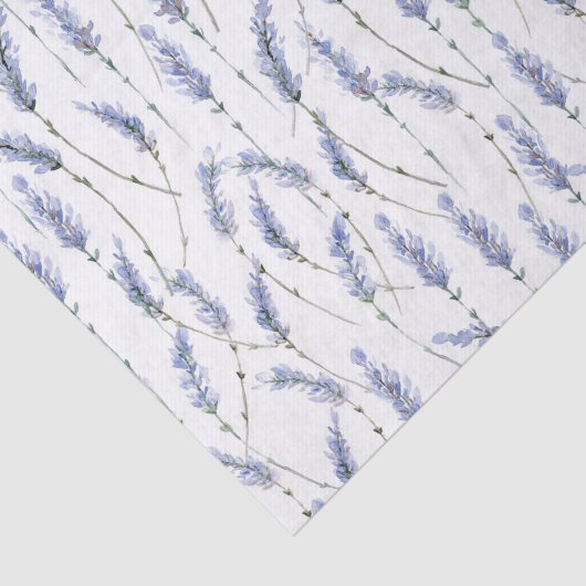 Lavender Flower Sprigs Rustic Floral Tissuepapier (Detail)