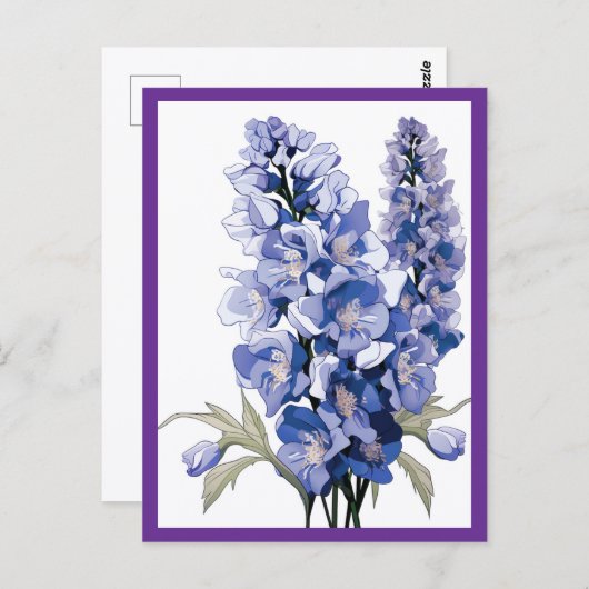 LAVENDER FLOWERS #1 BRIEFKAART (Voorkant / Achterkant)