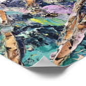 Lavender Flowers Abstract Oil Painting Wall Art Poster (Hoek)