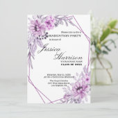 Lavender Flowers Afstuderen uitnodiging (Staand voorkant)