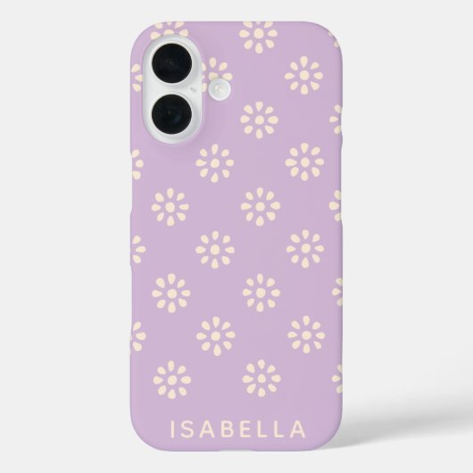 Lavender Flowers Boho Pattern - Gepersonaliseerd Case-Mate iPhone Case (Achterkant)