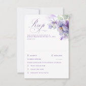Lavender Flowers Botanical Chic Wedding RSVP Kaartje (Voorkant)