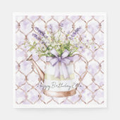 Lavender Flowers Bow Birthday Servet (Voorkant)