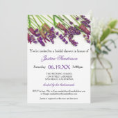 Lavender Flowers - Bridal Shower Invitation Kaart (Staand voorkant)