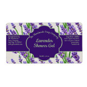 Lavender Flowers Cosmetics Jar Label (Voorkant)