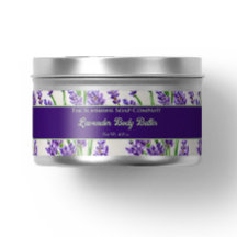 Lavender Flowers Cosmetics Jar Label
