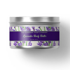 Lavender Flowers Cosmetics Jar Label