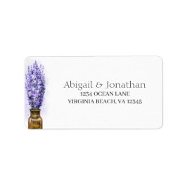 Lavender Flowers Couple Wedding Floral Adres Etiket