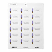 Lavender Flowers Couple Wedding Floral Adres Etiket (Full Sheet)