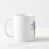 Lavender Flowers Cream Bow Koffiemok (Links)