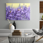 Lavender Flowers en bijen Canvas Afdruk