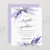 Lavender Flowers Floral Lila Budget Mauve Wedding (Voorkant / Achterkant)
